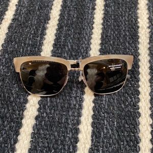Burberry Tan Silver Sunglasses